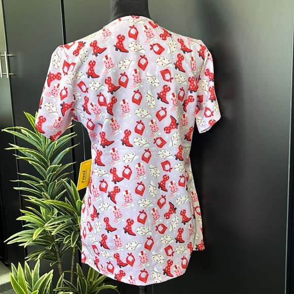 Revel Scrub Bobby Bandana Bandit V-neck,premium stretch,front patch pockets - Picture 4 of 11